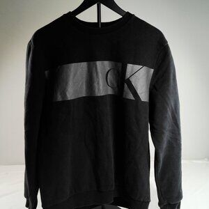 Calvin Klein CK Logo Crewneck Pullover Sweatshirt Black Size L